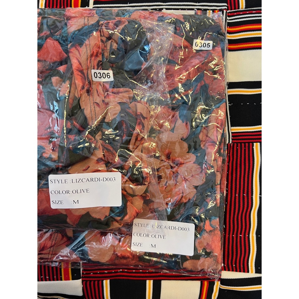 Dear Scarlett Lizzie Olive Floral Open Front Cardigan LIZCARDI-D003 Size M NEW - Picture 7 of 7